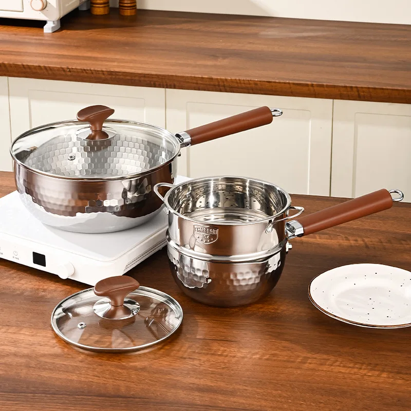 316L stainless steel snow flat pot household wooden handle soup pot kitchen double-layer steamer baby food pot
316L stainless steel snow flat pot household wooden handle soup pot kitchen double-layer steamer baby food pot