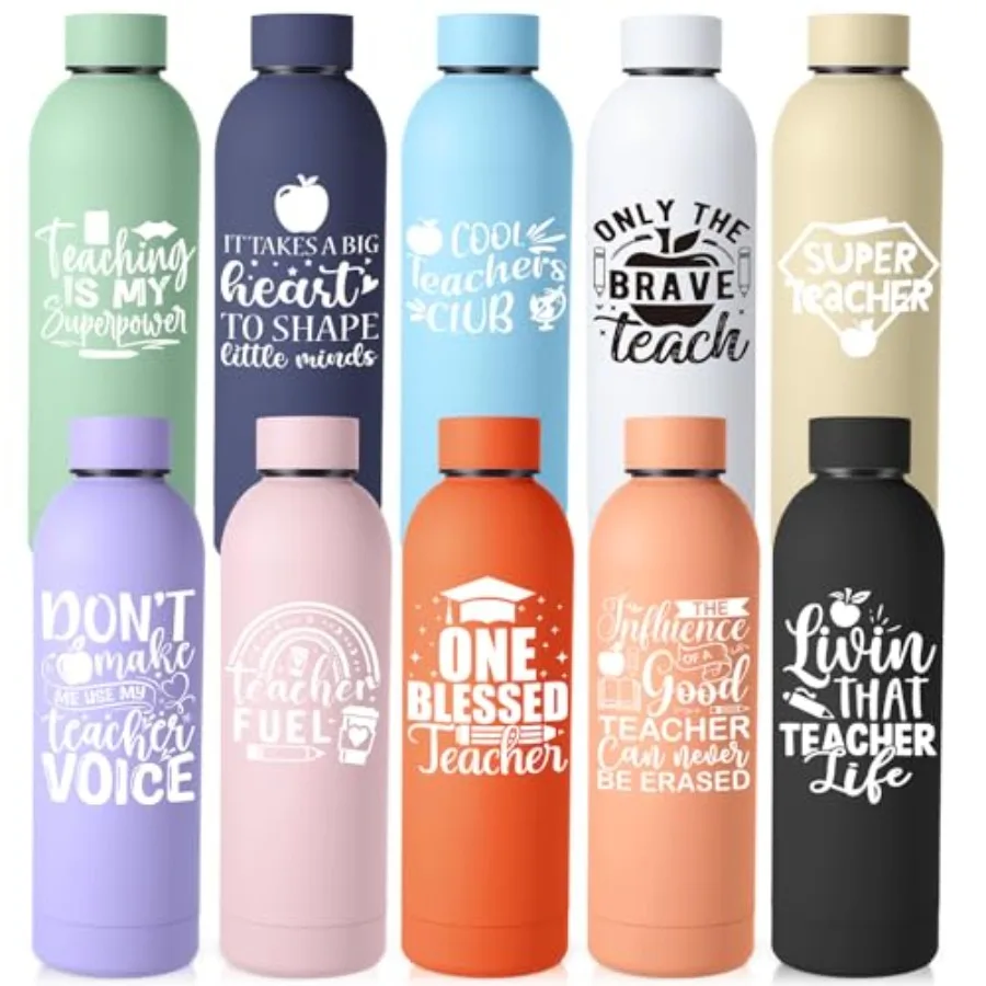 Pcs Teacher Appreciation Gifts Bulk Thank You Gifts for Teachers 17 oz Stainless Steel Water Bottles Insulated Cups for Teacher
Pcs Teacher Appreciation Gifts Bulk Thank You Gifts for Teachers 17 oz Stainless Steel Water Bottles Insulated Cups for Teacher