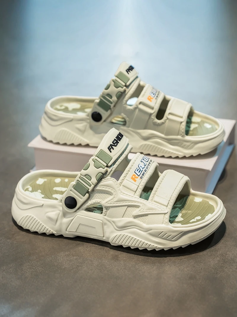 Men's Summer Anti-Slip Thick Bottom Driving Two-Purpose Sandals Casual Beach Slippers Wear-Resistant EVA Material Youth Fashion
Men's Summer Anti-Slip Thick Bottom Driving Two-Purpose Sandals Casual Beach Slippers Wear-Resistant EVA Material Youth Fashion