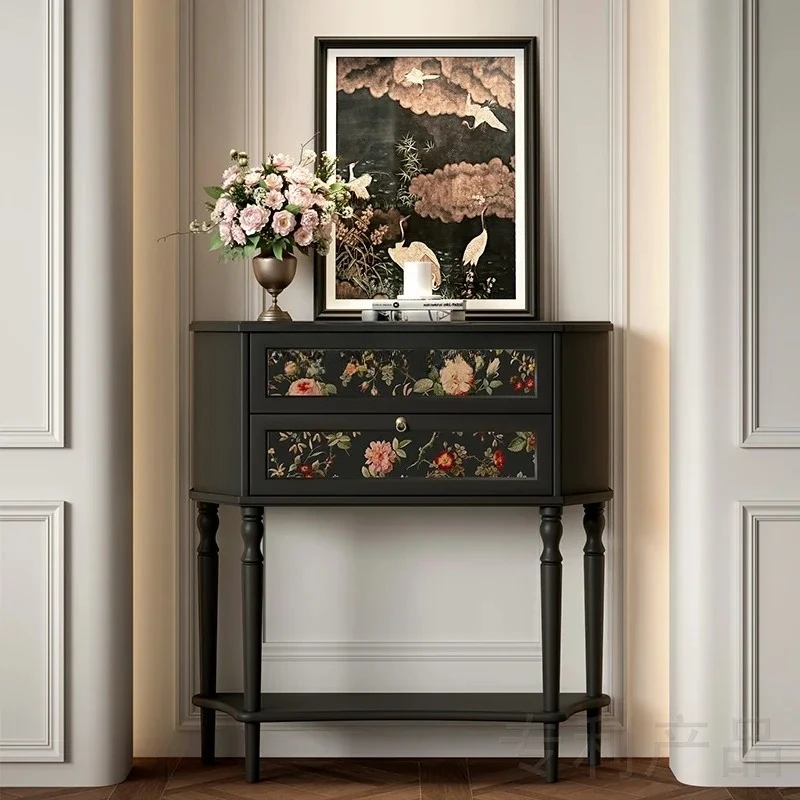 French retro painted solid wood porch dining side cabinet living room corridor decorative side cabinet
French retro painted solid wood porch dining side cabinet living room corridor decorative side cabinet