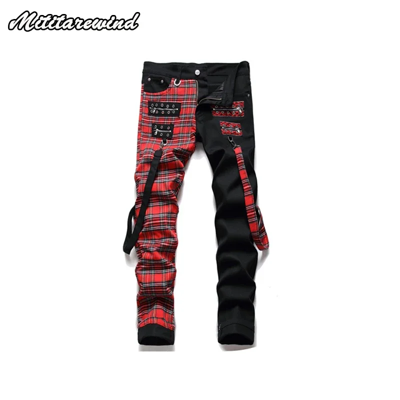 New Vintage Style Ins Kpop Vibe Men's Jeans Trendy Plaid Spliced Denim Balck Pants Slim Korasn Punk Fashion High Street Trousers
New Vintage Style Ins Kpop Vibe Men's Jeans Trendy Plaid Spliced Denim Balck Pants Slim Korasn Punk Fashion High Street Trousers