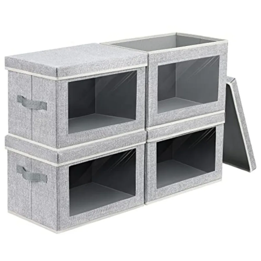 Fabric Storage Bins with Lids, Large Storage Cubes with Window, Fabric Storage Baskets Bins for shelves, Closet Storage Boxes f
Fabric Storage Bins with Lids, Large Storage Cubes with Window, Fabric Storage Baskets Bins for shelves, Closet Storage Boxes f