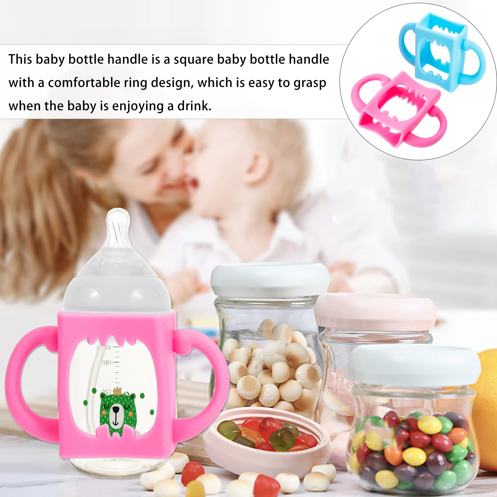 4pcs Baby Bottle Protector Silicone Handles Heat Resistant Cup Holder Essential Tactile Grip Feeding Bottle Accessories
4pcs Baby Bottle Protector Silicone Handles Heat Resistant Cup Holder Essential Tactile Grip Feeding Bottle Accessories