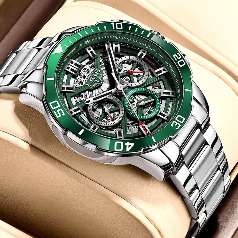 LIGE Military Quartz Watches For Men Fashion Business Hollow Watch Men Stainless Steel Sport Waterproof Chronograph Wristwatch
LIGE Military Quartz Watches For Men Fashion Business Hollow Watch Men Stainless Steel Sport Waterproof Chronograph Wristwatch