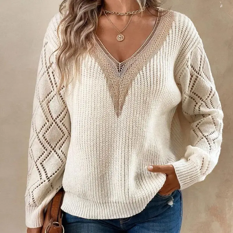 Women's Knitted Sweater Pullover Loose Fit Knitwear Mid-Thick Spring Season Fashion Trend Casual Comfortable Top
Women's Knitted Sweater Pullover Loose Fit Knitwear Mid-Thick Spring Season Fashion Trend Casual Comfortable Top