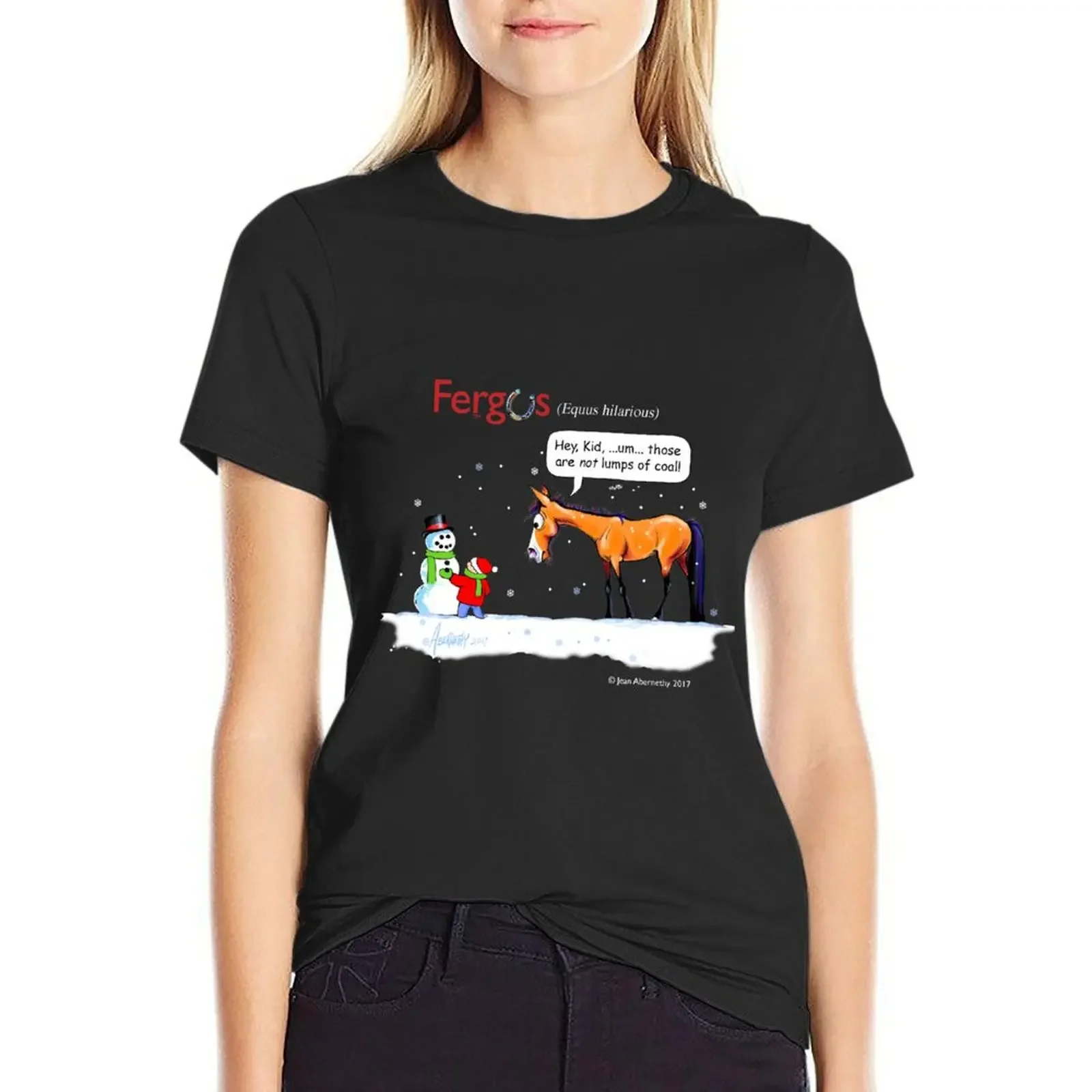 Fergus the Horse: Lumps of Coal T-Shirt sports fans cute tops Female clothing oversized workout shirts for Women
Fergus the Horse: Lumps of Coal T-Shirt sports fans cute tops Female clothing oversized workout shirts for Women