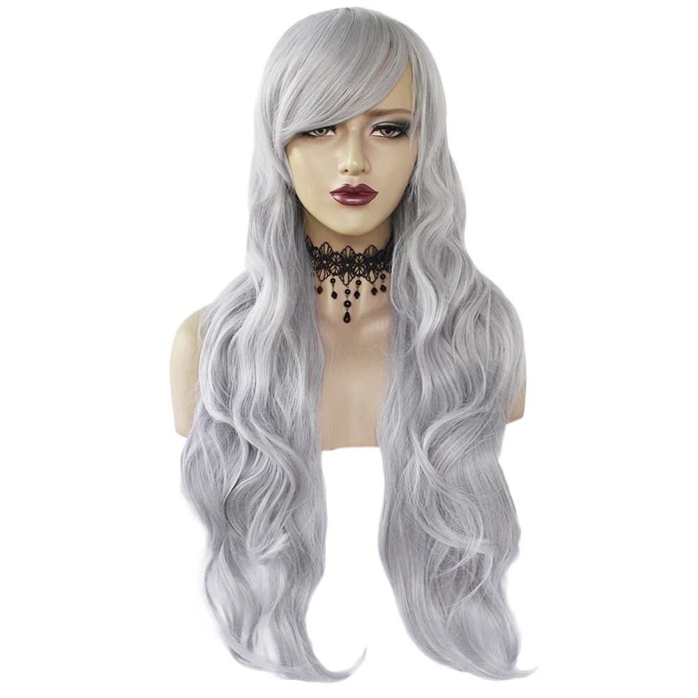 Silver Grey Long Body Wave Synthetic Wig Middle Part Heat Resistant Wigs For Women European Daily Party Cosplay
Silver Grey Long Body Wave Synthetic Wig Middle Part Heat Resistant Wigs For Women European Daily Party Cosplay