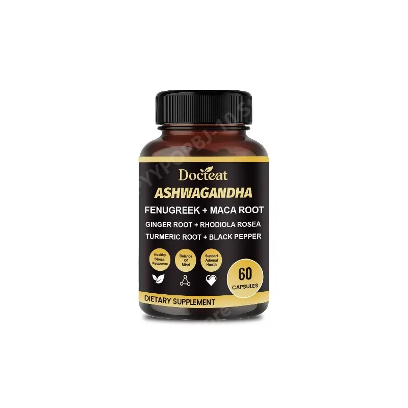 Ashwagandha Capsules Supports Healthy Stress Response Promotes Calm Emotional Health 60 Capsules
Ashwagandha Capsules Supports Healthy Stress Response Promotes Calm Emotional Health 60 Capsules