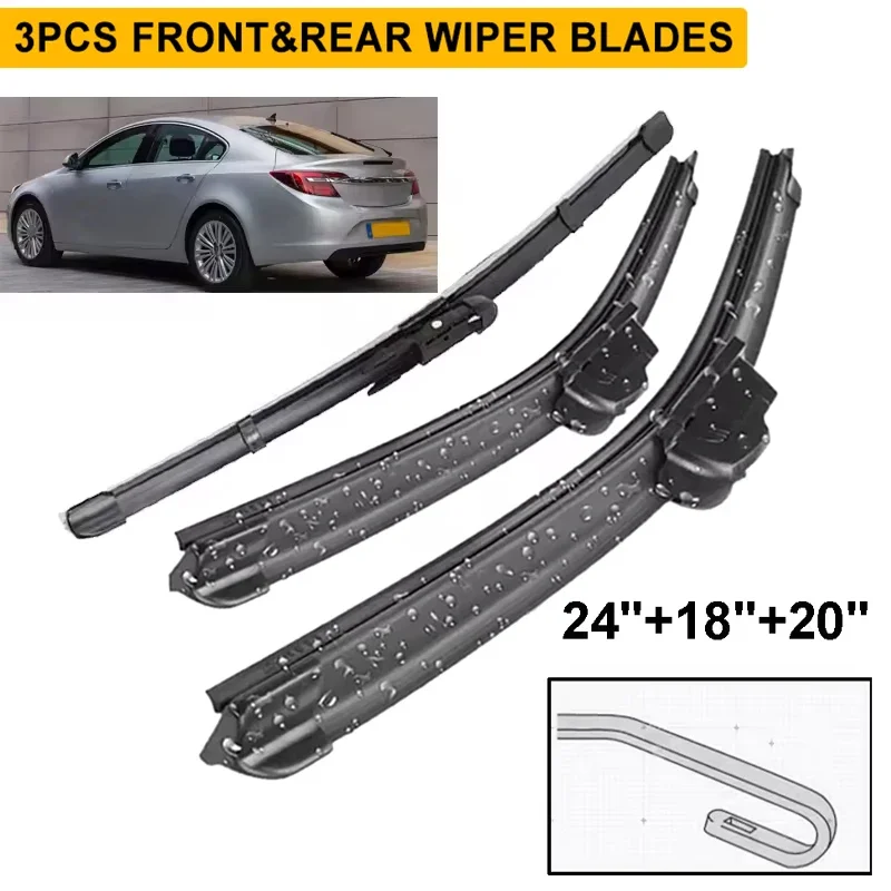 Wiper Front & Rear Wiper Blades Set For Opel Insignia Hatchback MK1 2008 - 2017 Windshield Windscreen Window 24"18"20"
Wiper Front & Rear Wiper Blades Set For Opel Insignia Hatchback MK1 2008 - 2017 Windshield Windscreen Window 24"18"20"