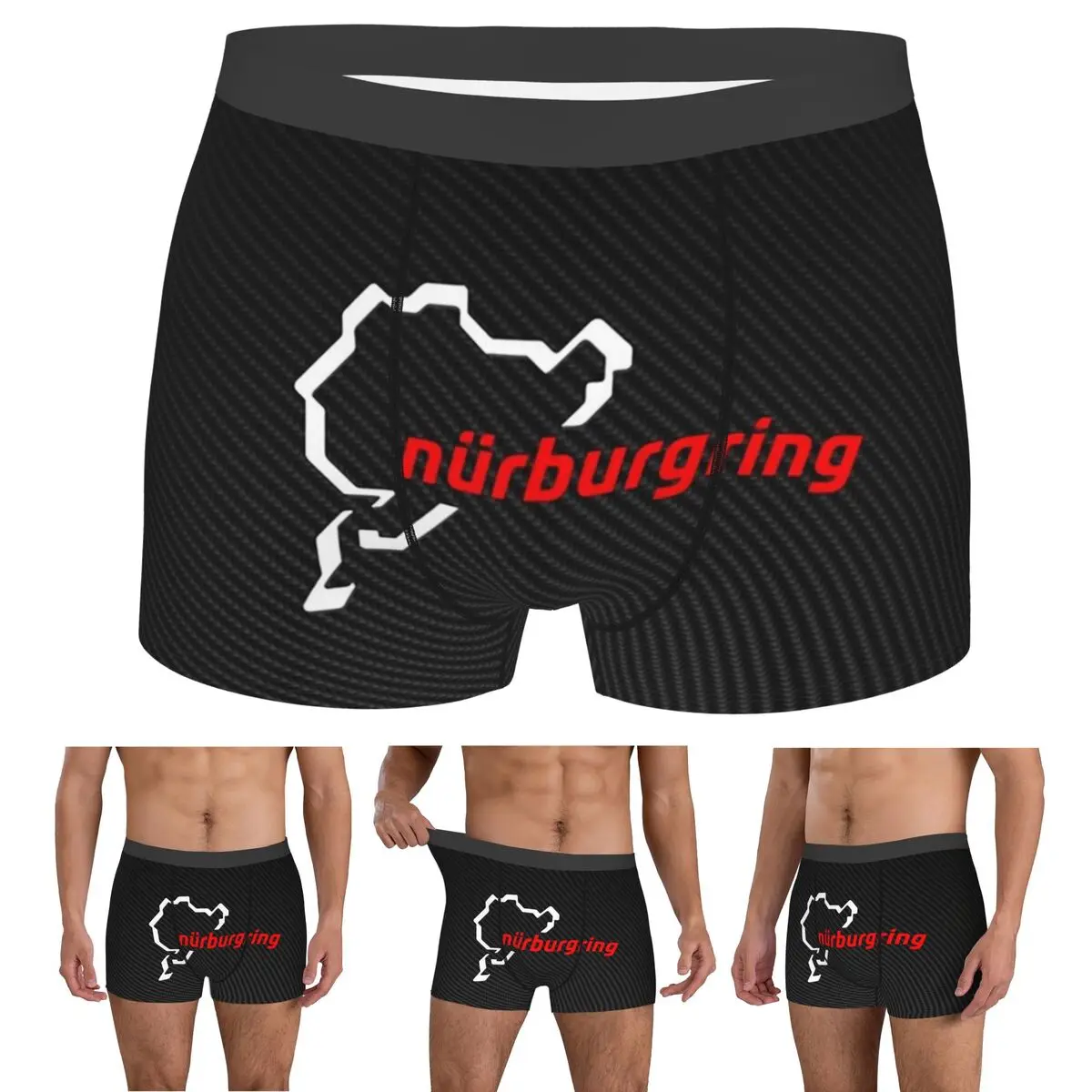 Boxer Underpants Shorts Nurburgring Carbon Fiber White Red Panties Men Comfortable Underwear for Homme Man Boyfriend Gifts
Boxer Underpants Shorts Nurburgring Carbon Fiber White Red Panties Men Comfortable Underwear for Homme Man Boyfriend Gifts