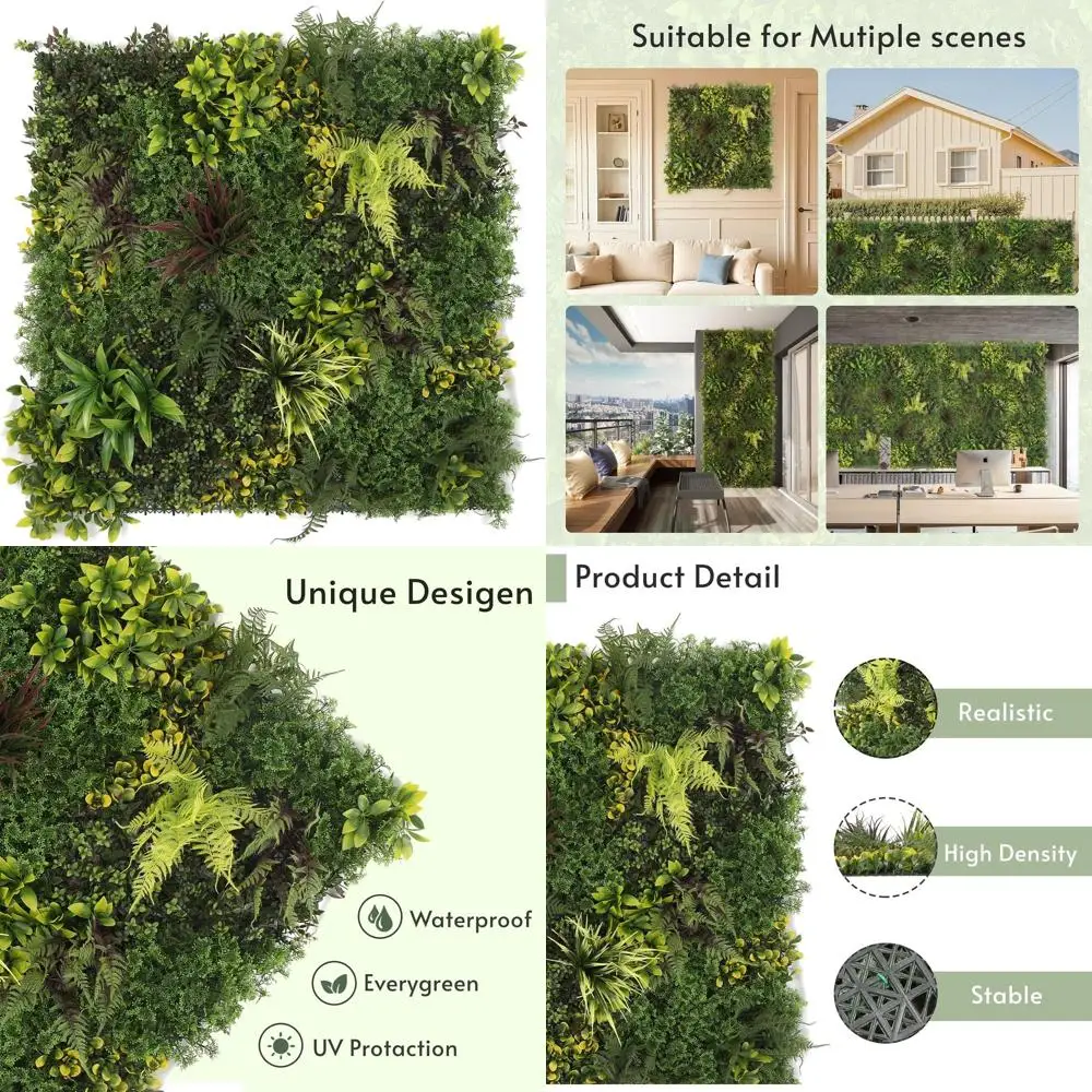 40x40 дюймов 3D стеновые панели из искусственного самшита, зеленый декор для внутренних и наружных помещений
40x40 дюймов 3D стеновые панели из искусственного самшита, зеленый декор для внутренних и наружных помещений