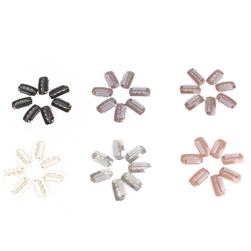 Harmony Plus Hair 100pcs 2.3cm 6 Teeth Snap Clips For Hair Extensions U Shape Wig Clips tool 6 Colors Available
Harmony Plus Hair 100pcs 2.3cm 6 Teeth Snap Clips For Hair Extensions U Shape Wig Clips tool 6 Colors Available