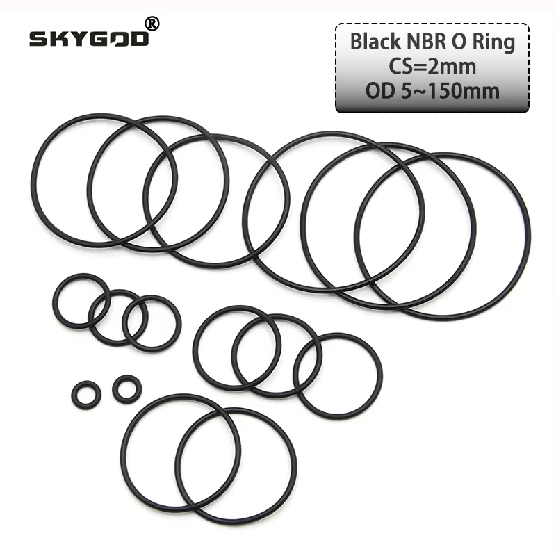 10pcs NBR O Ring Gasket CS 2mm OD 5mm~150mm Nitrile Butadiene Rubber Spacer Oil Resistance Washer Round Shape Black
10pcs NBR O Ring Gasket CS 2mm OD 5mm~150mm Nitrile Butadiene Rubber Spacer Oil Resistance Washer Round Shape Black