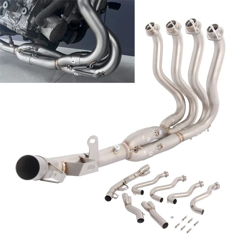 Header Pipe For Suzuki GSXR600 GSXR750 2011-2025 Motorcycle Exhaust Mufflers Stainless Steel Front Link Pipe Stock System 
Header Pipe For Suzuki GSXR600 GSXR750 2011-2025 Motorcycle Exhaust Mufflers Stainless Steel Front Link Pipe Stock System