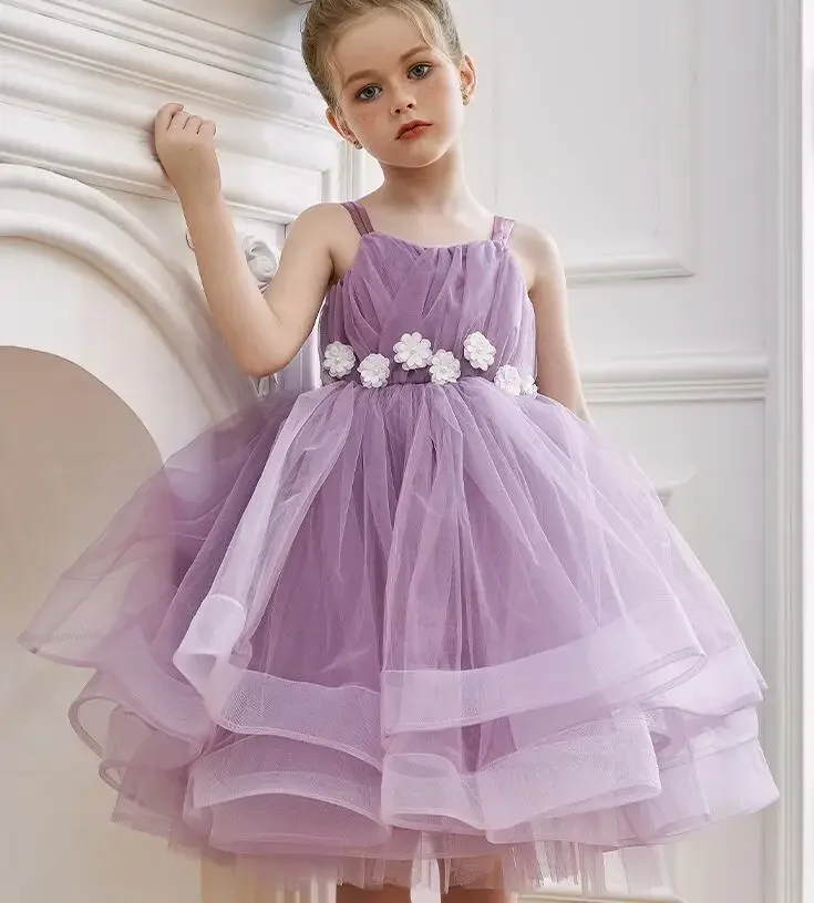 New Baby Girls Light Purple Party Dress, Princess Kids Sweet Flower Clothing 3-7T
New Baby Girls Light Purple Party Dress, Princess Kids Sweet Flower Clothing 3-7T