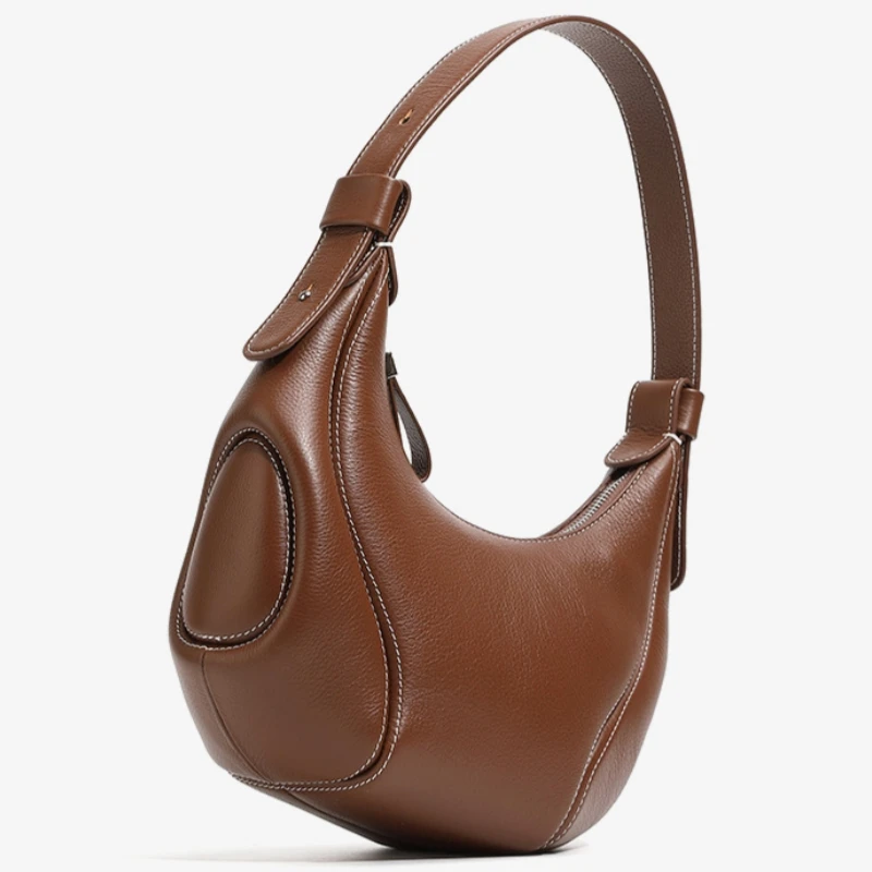 High Quality Genuine Leather Half Moon Bag Women's Trend Retro Crescent Underarm Bag 2025 Cowhide Female Shouldercrossbody Bag
High Quality Genuine Leather Half Moon Bag Women's Trend Retro Crescent Underarm Bag 2025 Cowhide Female Shouldercrossbody Bag