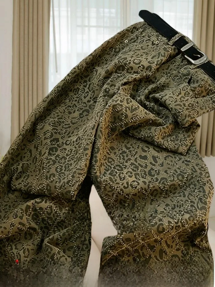 Retro Leopard Print Fce Lined Wide Leg Straight Cut Slim Fit Jeans for Women High Waist Commute Sle Deep Color
Retro Leopard Print Fce Lined Wide Leg Straight Cut Slim Fit Jeans for Women High Waist Commute Sle Deep Color