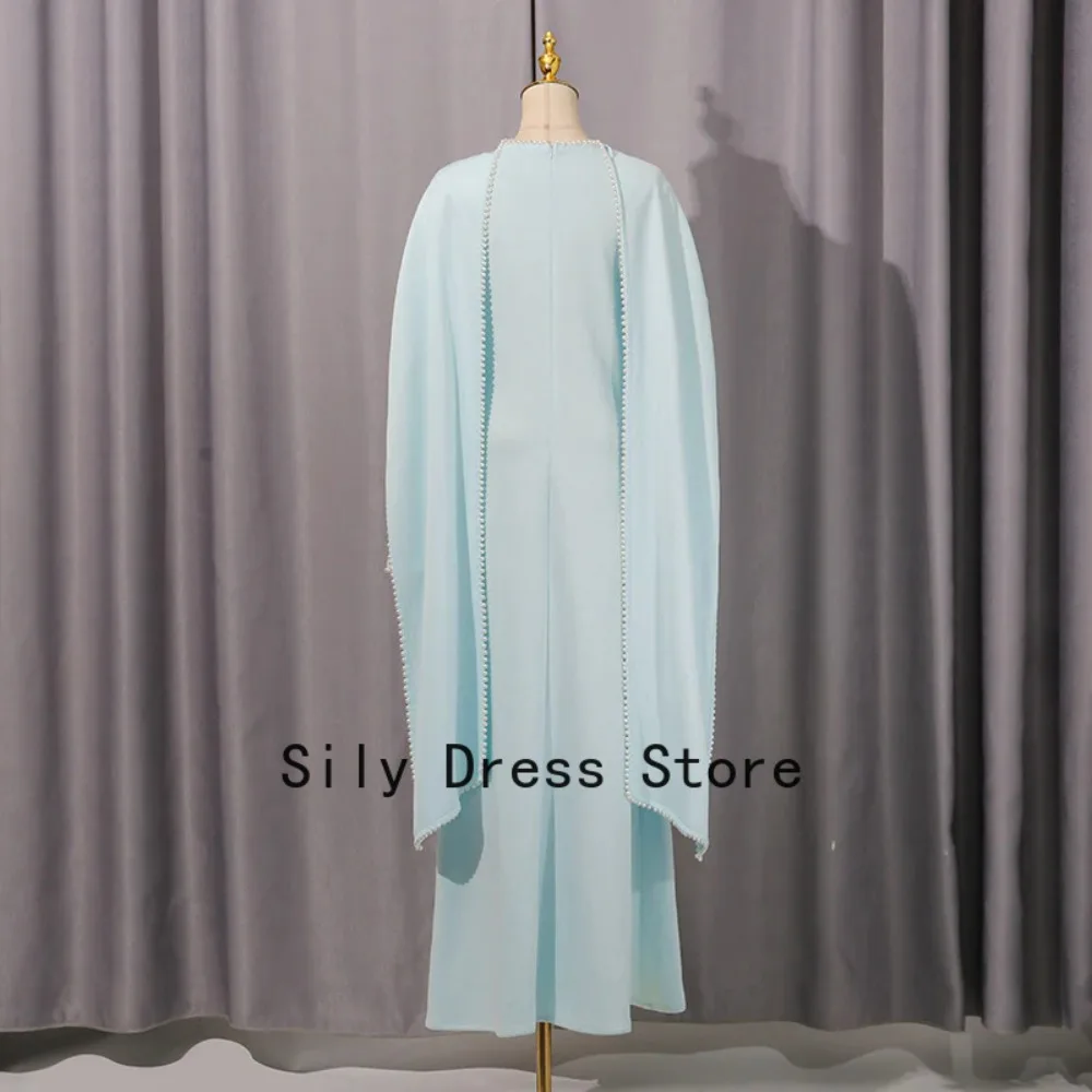 Customized Pearls Scarf Wedding Evening Dresses Blue Luxury Party Dress Long Elegant Modern Prom Cocktail Gowns for Women 2026
Customized Pearls Scarf Wedding Evening Dresses Blue Luxury Party Dress Long Elegant Modern Prom Cocktail Gowns for Women 2026