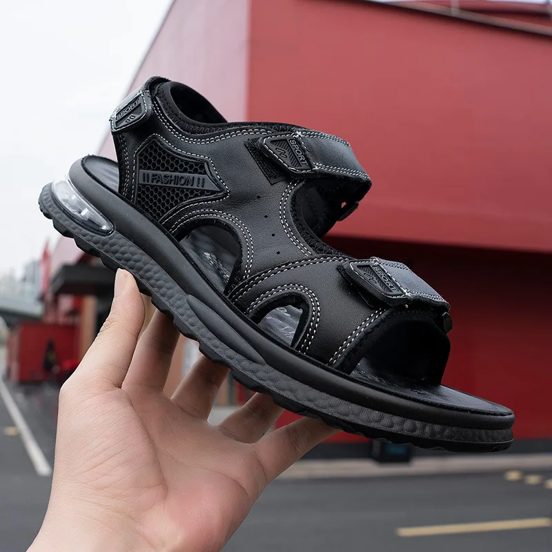 2025 Summer New Cow Leather Sandals for Men Soft Sole Air Cushion Beach Shoes Male Anti-slip Outdoor Sports Fashion Sandals Man
2025 Summer New Cow Leather Sandals for Men Soft Sole Air Cushion Beach Shoes Male Anti-slip Outdoor Sports Fashion Sandals Man