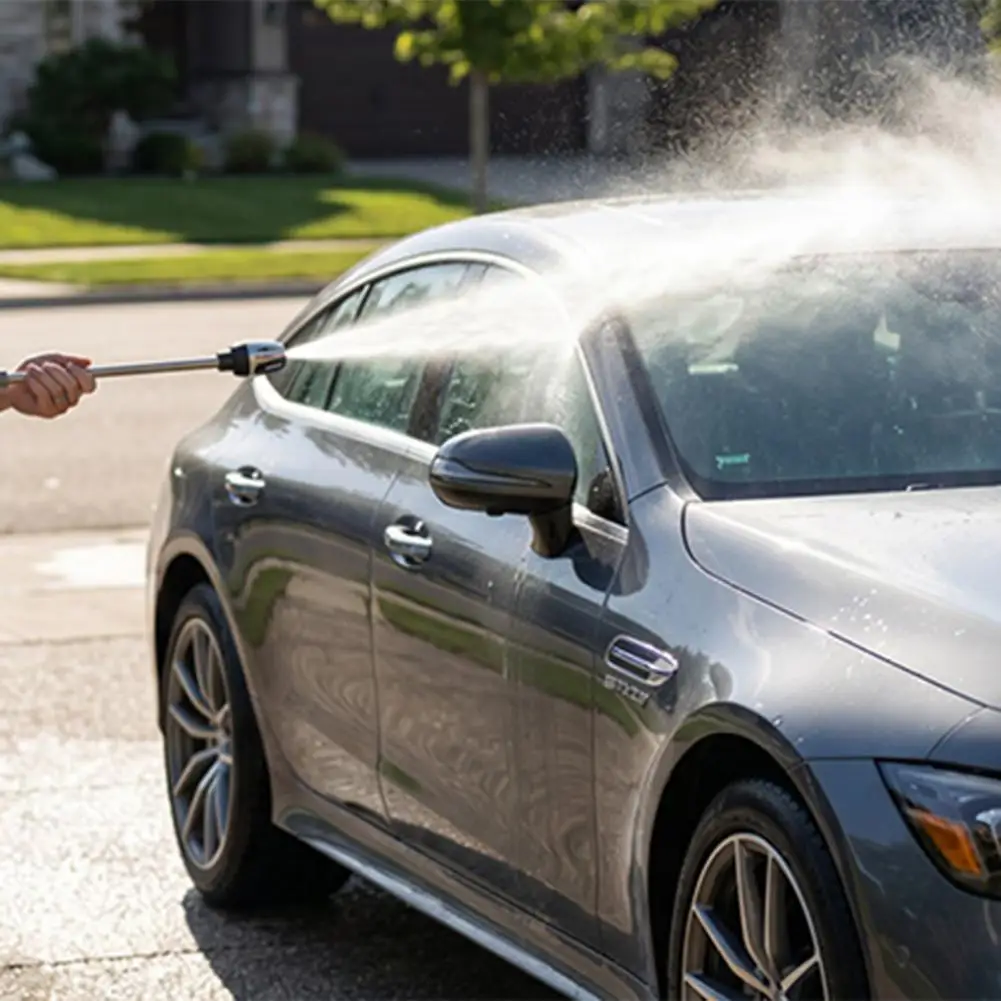 Stainless Steel Wand Hose Nozzle Multi Mode Spray Nozzle High Pressure Hose Nozzle with Long Wand Heavy Duty Garden Sprayer
Stainless Steel Wand Hose Nozzle Multi Mode Spray Nozzle High Pressure Hose Nozzle with Long Wand Heavy Duty Garden Sprayer