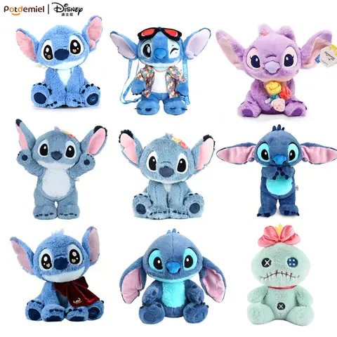 Genuine Disney Stitch Angel Scrump Plush Toy Anime Lilo & Stitch Stuffed Toys Kawaii Cartoon Cute Doll Kids Birthday Gift Hot
