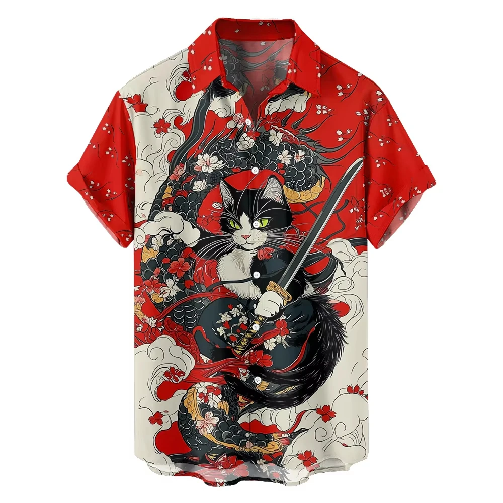Hot Selling Top Ukiyo-e Art Print Men Short Sleeve Shirt, Plus Size Digital Printed Casual Tops for Summer Daily Outdoor Wear
Hot Selling Top Ukiyo-e Art Print Men Short Sleeve Shirt, Plus Size Digital Printed Casual Tops for Summer Daily Outdoor Wear