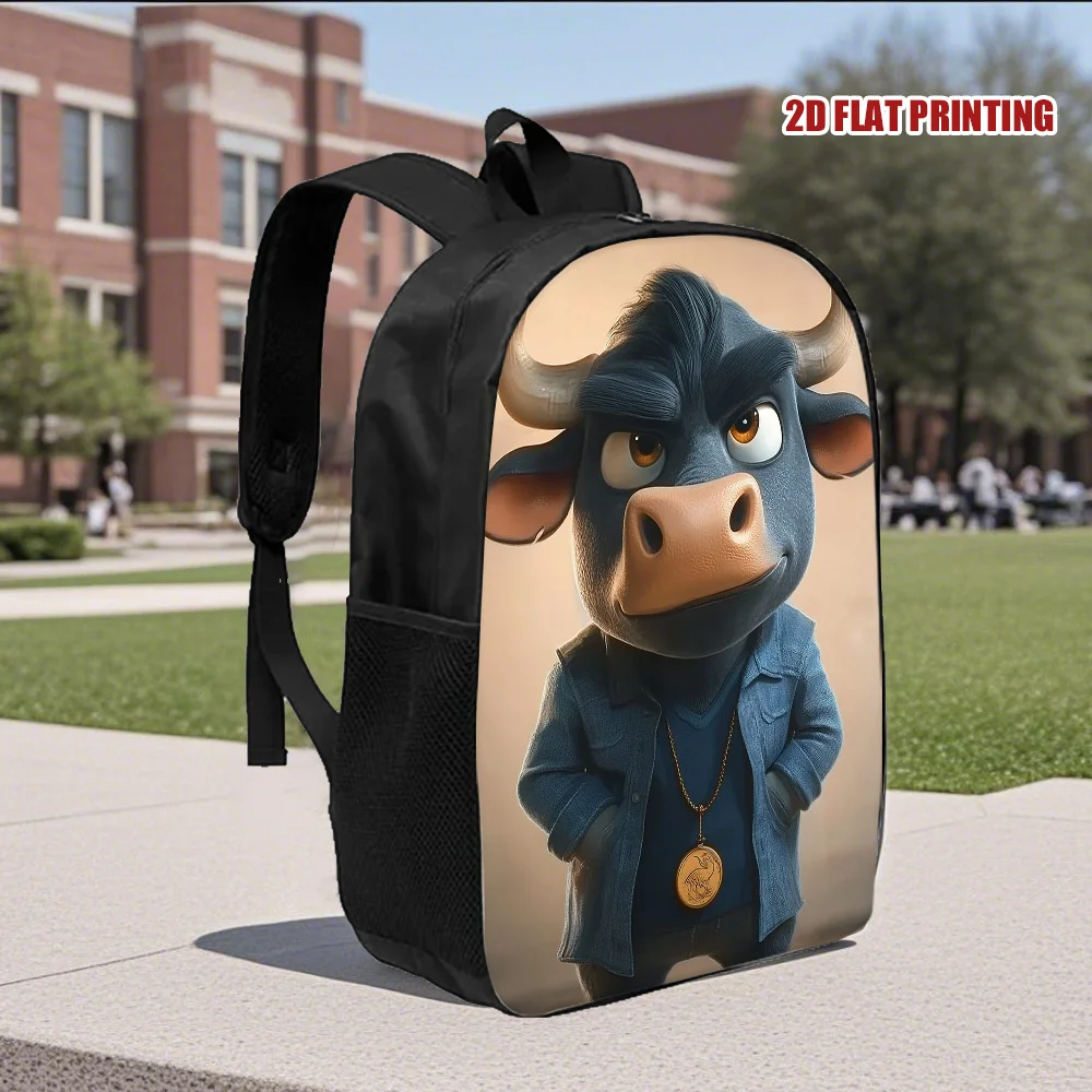 1 piece stylish angry denim cow backpack, suitable for adults - 2D flat print work bag with washable fabric, ergonomic
1 piece stylish angry denim cow backpack, suitable for adults - 2D flat print work bag with washable fabric, ergonomic