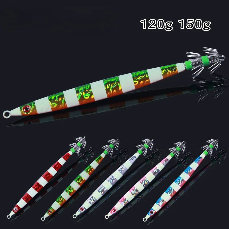 Быстро тонущие светящиеся тонущие приманки для осьминога, приманки для кальмаров, приманки для кальмаров, 120 г, 150 г, крючок для кальмара, крючок для морской рыбалки, игровая приманка для отсадки 
Быстро тонущие светящиеся тонущие приманки для осьминога, приманки для кальмаров, приманки для кальмаров, 120 г, 150 г, крючок для кальмара, крючок для морской рыбалки, игровая приманка для отсадки