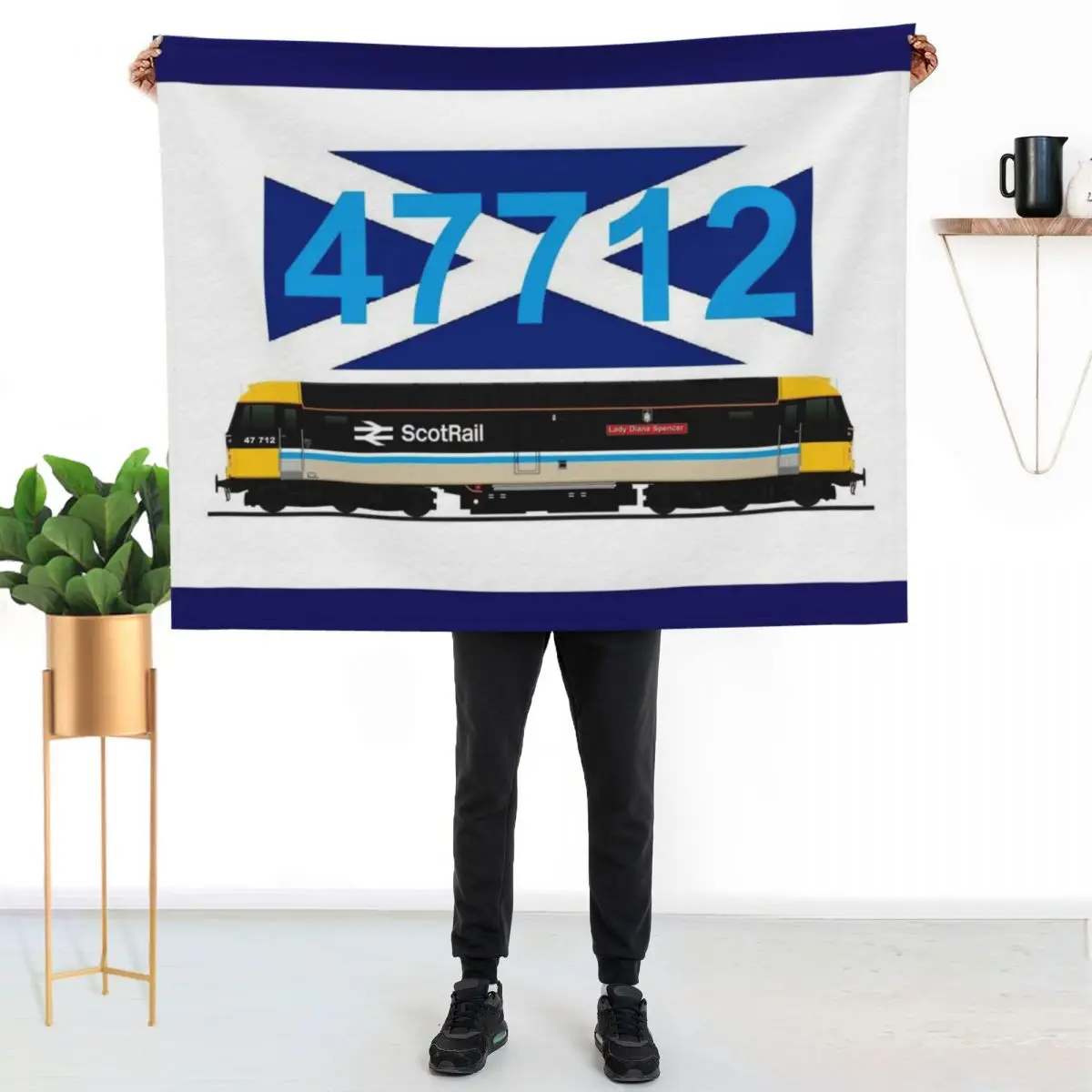 SCOTRAIL CLASS 47 LOCOMOTIVE Throw Blanket Easy Care Comfortable Blanket for Couch
SCOTRAIL CLASS 47 LOCOMOTIVE Throw Blanket Easy Care Comfortable Blanket for Couch