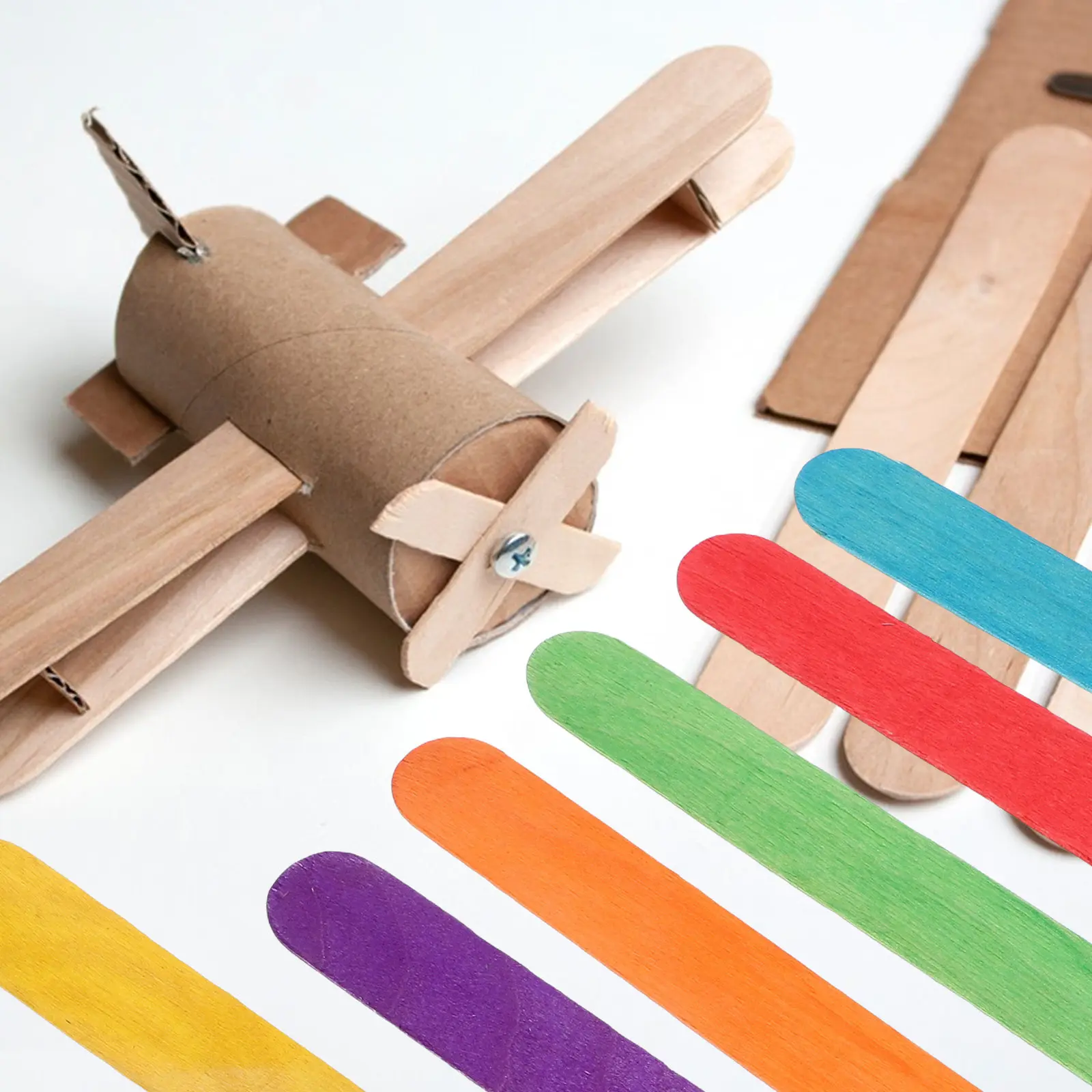 50Pcs Colorful Jumbo Ice Pop Sticks for DIY Crafts Classroom Art Projects Wide Thick Wooden Craft Sticks Bulk for Kids
50Pcs Colorful Jumbo Ice Pop Sticks for DIY Crafts Classroom Art Projects Wide Thick Wooden Craft Sticks Bulk for Kids