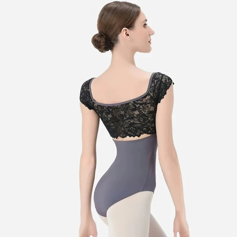 Ballet Leotards For Women Lace Adult Dance Gymnastics Leotard Square collar Back hollow out Dance Wear Short sleeve Bodysuit
Ballet Leotards For Women Lace Adult Dance Gymnastics Leotard Square collar Back hollow out Dance Wear Short sleeve Bodysuit