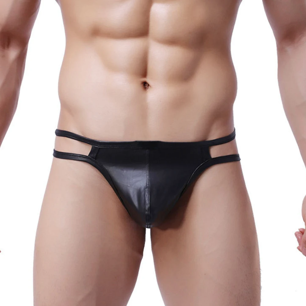 Men Black Faux Leather Jock Strap Thong Panties Sexy U Convex Cock Pouch G String Underpants Double Straps Low Waist Underwear
Men Black Faux Leather Jock Strap Thong Panties Sexy U Convex Cock Pouch G String Underpants Double Straps Low Waist Underwear