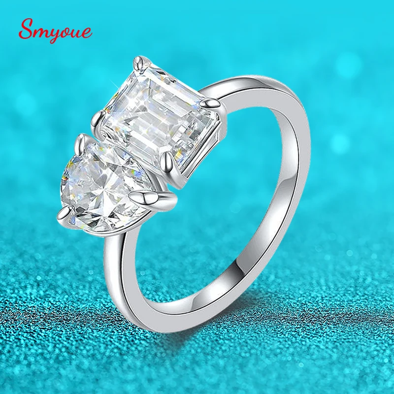 Smyoue Pear/Emerald Cut Zircon Moissanite Wedding Rings for Women 3.25CTTW Classic Sterling Silver 925 Promise Band Wholesale
Smyoue Pear/Emerald Cut Zircon Moissanite Wedding Rings for Women 3.25CTTW Classic Sterling Silver 925 Promise Band Wholesale