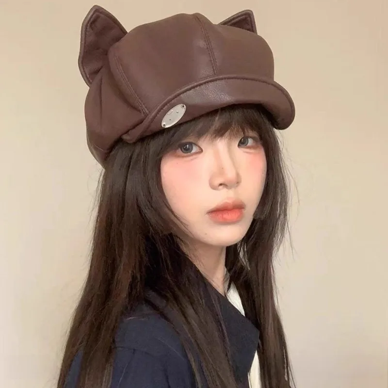 Retro Old Leather Small Labeling Beret Autumn and Winter Versatile Painter Hat Newsboy Star Anise Bud Casual Cap
Retro Old Leather Small Labeling Beret Autumn and Winter Versatile Painter Hat Newsboy Star Anise Bud Casual Cap