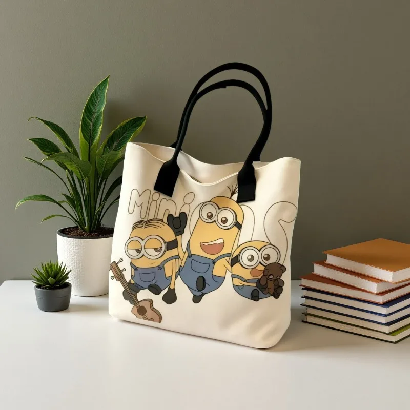 New Cute Cartoon Minions Canvas Bag Large Capacity Student Outing Shoulder Bag Shopping Tote Bag Portable Birthday Gifts
New Cute Cartoon Minions Canvas Bag Large Capacity Student Outing Shoulder Bag Shopping Tote Bag Portable Birthday Gifts