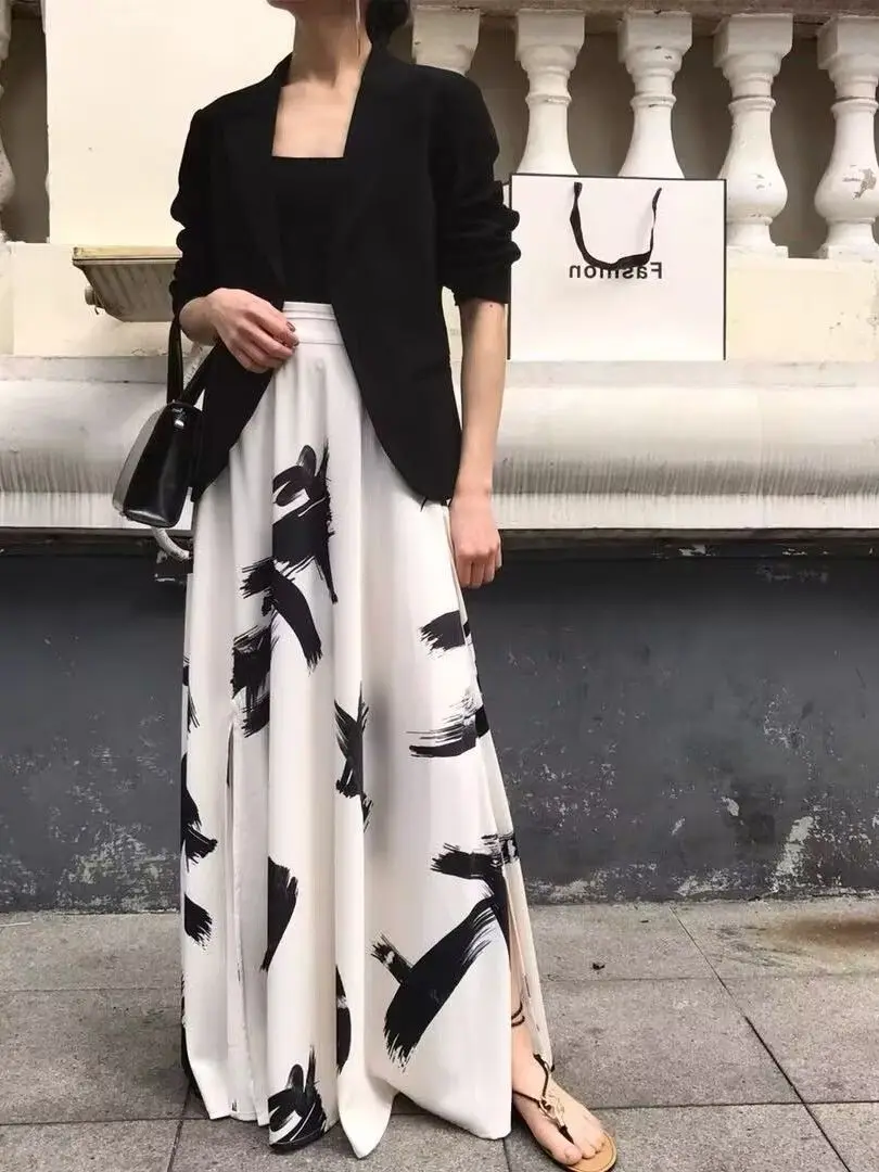 plus Size High Waist Slit Midi Skirt Women's Summer Casual A-Line Skirt Korean Sle Printed Fabric And Pear Body pes
plus Size High Waist Slit Midi Skirt Women's Summer Casual A-Line Skirt Korean Sle Printed Fabric And Pear Body pes