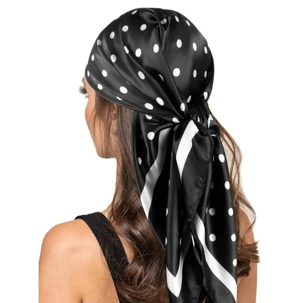 Fashion Silk Satin Dot Print Square Scarf Dot Pattern Luxury Bandana Hijabs 90cm Head Scarf Daily Party
Fashion Silk Satin Dot Print Square Scarf Dot Pattern Luxury Bandana Hijabs 90cm Head Scarf Daily Party