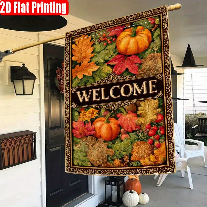 2D Flat Welcome Autumn Maple Leaf Nuts Thanksgiving Garden Flag 12x18 Inch Double Sided Yard Decoration Outdoor Lawn Porch Farmhouse Seasonal Flag Polyester Fabric Home Garden Decor Durable Welcome Flag Flag Only 2D Flat Print Autumn Theme Decoration
2D Flat Welcome Autumn Maple Leaf Nuts Thanksgiving Garden Flag 12x18 Inch Double Sided Yard Decoration Outdoor Lawn Porch Farmhouse Seasonal Flag Polyester Fabric Home Garden Decor Durable Welcome Flag Flag Only 2D Flat Print Autumn Theme Decoration