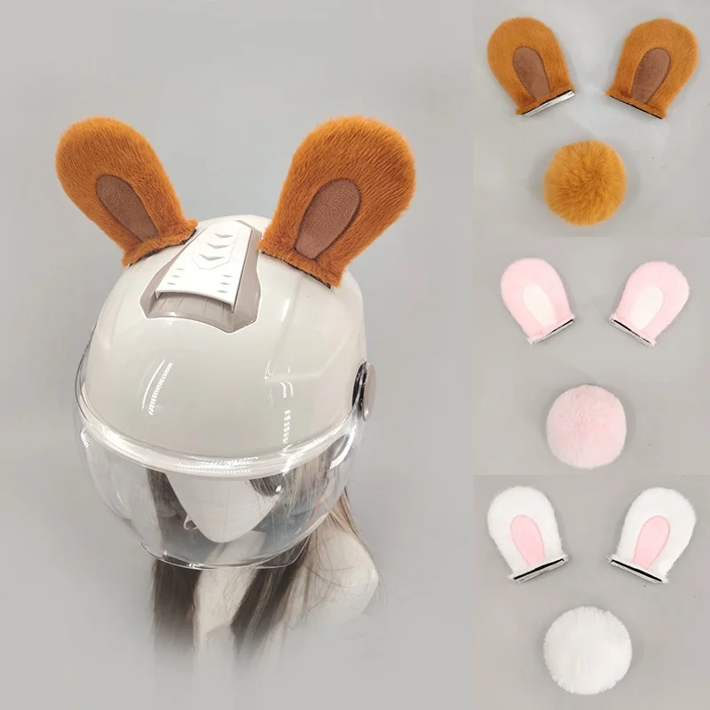 Cute Plush Rabbit Ears Tail Helmet Decoration DIY Motorcycle Scooter Bike Accessories Soft Furry Bunny Ear Velcro Sticker Women
Cute Plush Rabbit Ears Tail Helmet Decoration DIY Motorcycle Scooter Bike Accessories Soft Furry Bunny Ear Velcro Sticker Women