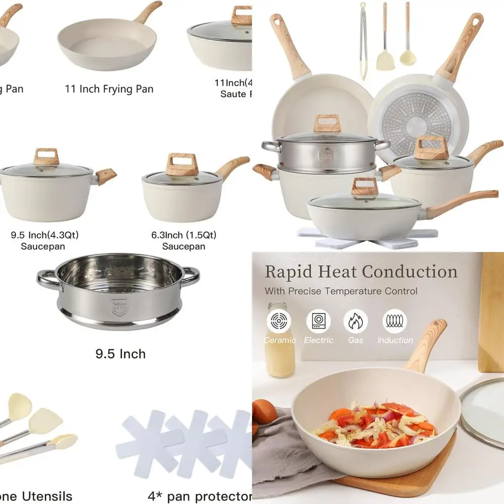 16-Piece Non-Stick Cookware Set with Pots and Pans for Easy Cooking
16-Piece Non-Stick Cookware Set with Pots and Pans for Easy Cooking