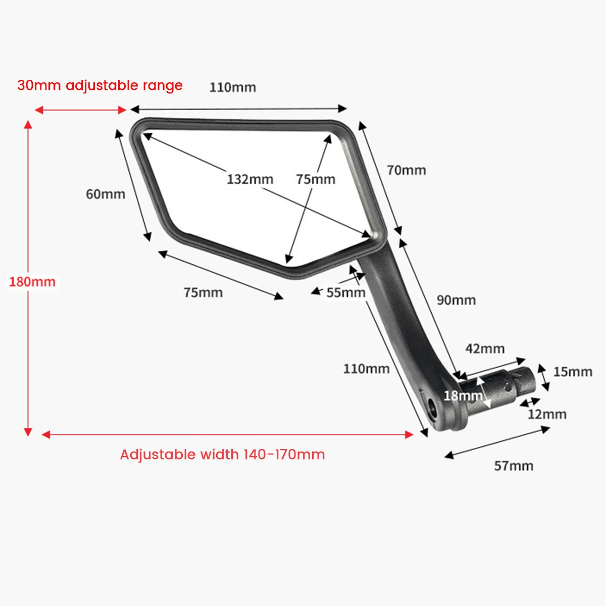 AU-Bicycle Universal Wide Range Adjustable Rearview Mirror Bike Handlebar Rear View Mirror Bike Accessories
AU-Bicycle Universal Wide Range Adjustable Rearview Mirror Bike Handlebar Rear View Mirror Bike Accessories