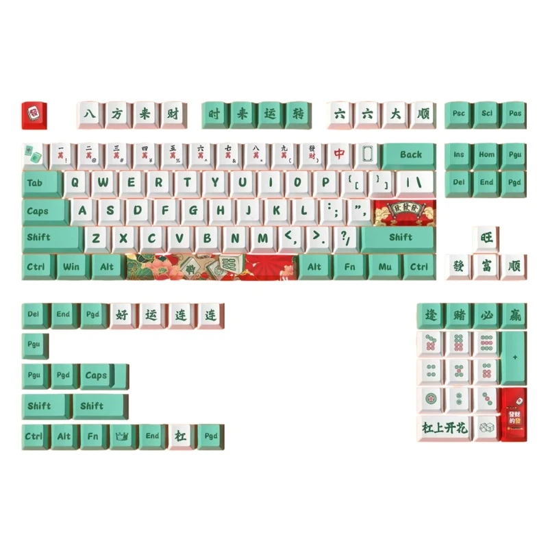 2025 New PBT Keycap 123Keys Get Rich Mahjong Keycaps Dye sublimation Original Profile Keycaps for Mxes Switches Gaming Keyboards
2025 New PBT Keycap 123Keys Get Rich Mahjong Keycaps Dye sublimation Original Profile Keycaps for Mxes Switches Gaming Keyboards
