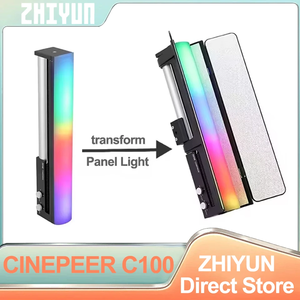 ZHIYUN CINEPEER C100 100W Full-color RGB Light Effect Stick Light Transformable into Panel Light for Livestreaming Commercials
ZHIYUN CINEPEER C100 100W Full-color RGB Light Effect Stick Light Transformable into Panel Light for Livestreaming Commercials