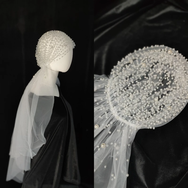 V119 Real Photos Vintage Two Layer Lace Tulle With Pearls Bridal Veil Wedding Accessories For Wedding
V119 Real Photos Vintage Two Layer Lace Tulle With Pearls Bridal Veil Wedding Accessories For Wedding