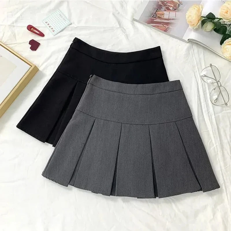 Mini Skirts Korean Fashion School Uniform Harajuku Streetwear Spring Vintage Gray Pleated Skirt Women Kawaii High Waist
Mini Skirts Korean Fashion School Uniform Harajuku Streetwear Spring Vintage Gray Pleated Skirt Women Kawaii High Waist
