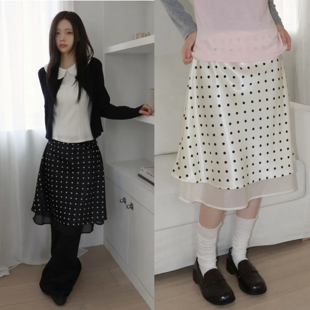 Summer Korean High Street Fashion Skirt Women's High Waist Slim Polka Dot Knee Length Skirt Elegant Chic Casual A-Line Skirt
Summer Korean High Street Fashion Skirt Women's High Waist Slim Polka Dot Knee Length Skirt Elegant Chic Casual A-Line Skirt