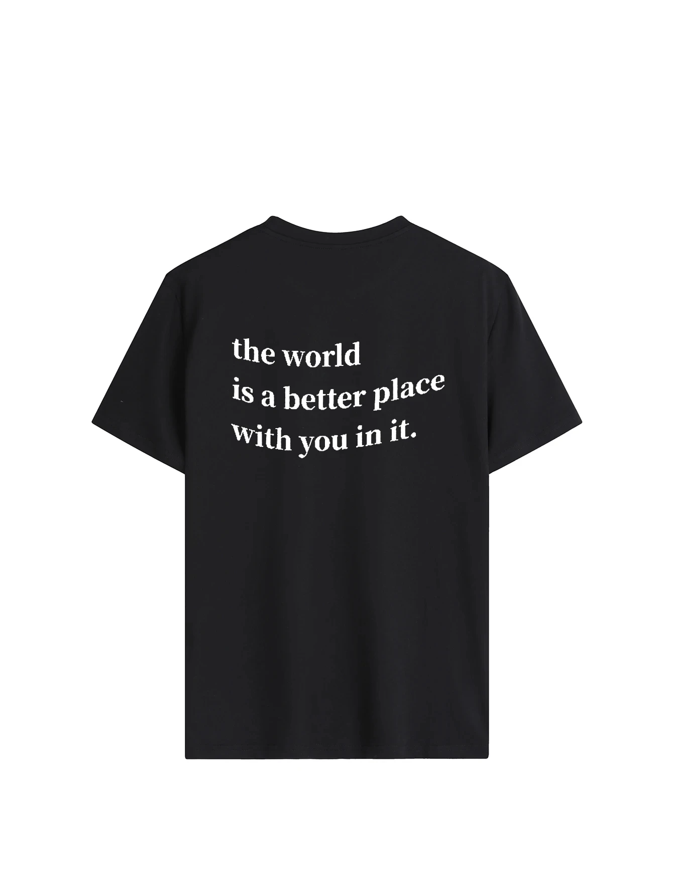 Women's Summer T-Shirt Letter "the worldis a better place With you in it." Printed suitable Fashion casual Round Neck Casual
Women's Summer T-Shirt Letter "the worldis a better place With you in it." Printed suitable Fashion casual Round Neck Casual