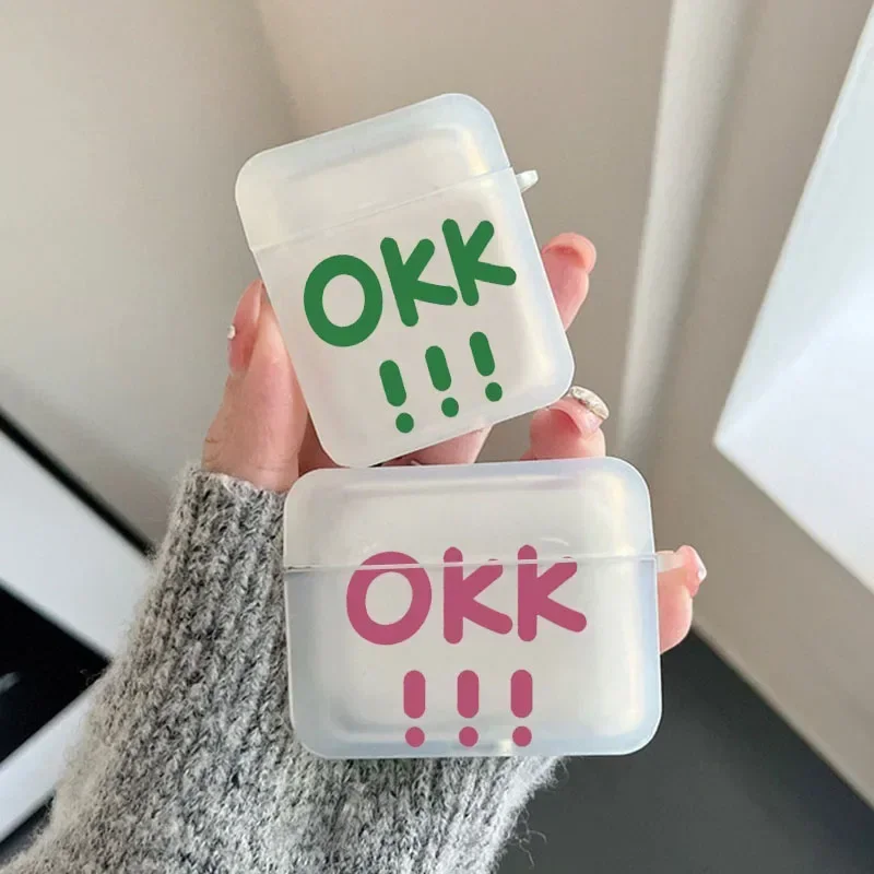 Ins Plain OKK Words Letters Earphone Case for Airpods 4th 3rd 2 Pro Covers for Airpod 2 3 1 Protective Accessorie Shell Fundas
Ins Plain OKK Words Letters Earphone Case for Airpods 4th 3rd 2 Pro Covers for Airpod 2 3 1 Protective Accessorie Shell Fundas