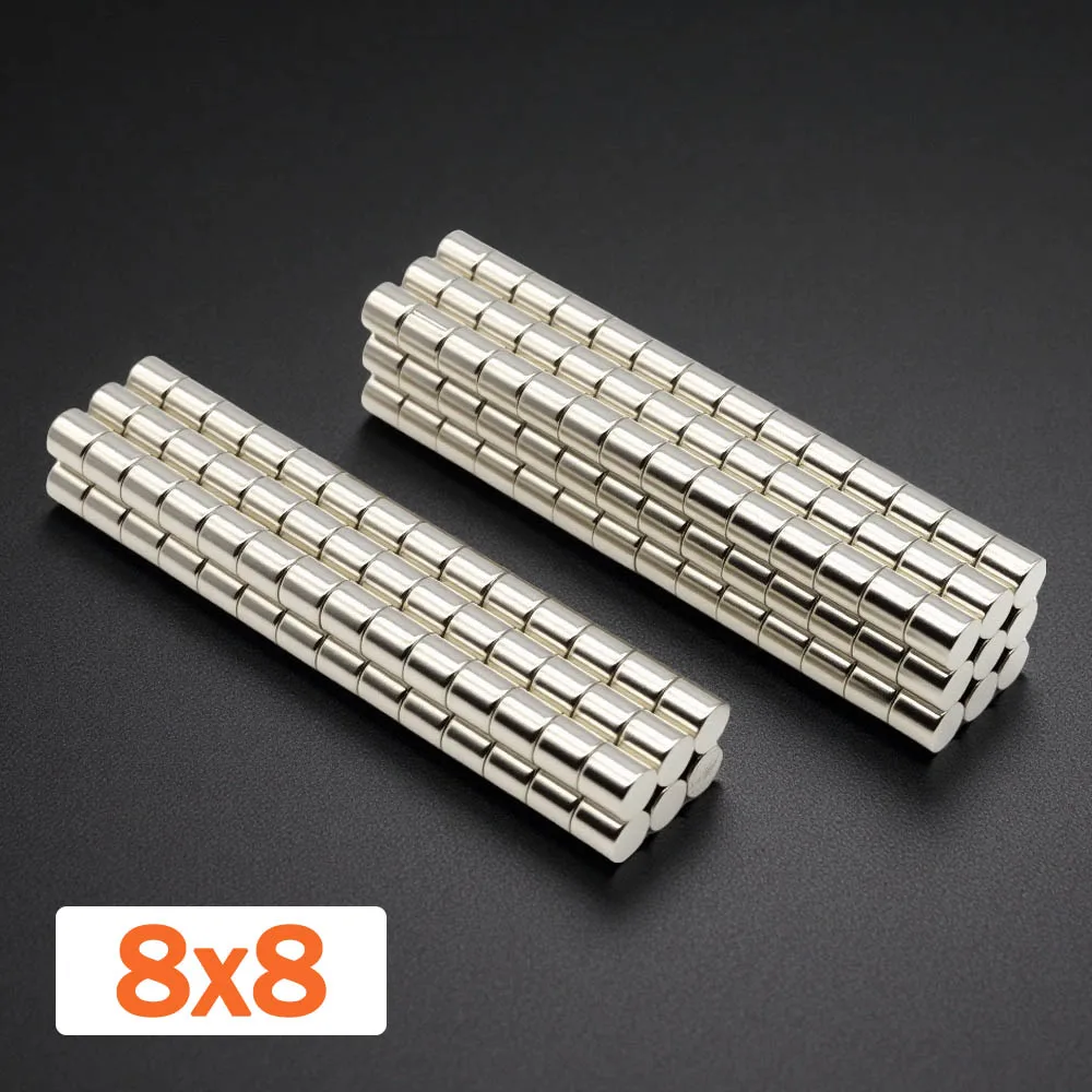8x8mm Super Strong Magnet N35 Round Magnetic NdFeB Neodymium Magnet Powerful Disc imanes Refrigerator Magnets
8x8mm Super Strong Magnet N35 Round Magnetic NdFeB Neodymium Magnet Powerful Disc imanes Refrigerator Magnets 