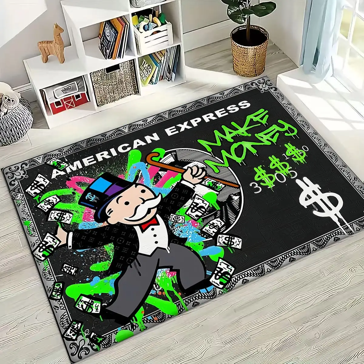 Rich Cartoon Monopoly Dollar Game Money Rug for Bedroom Living Room Sofa Home Doormat Decor,Large Kids Play Non-slip Floor Mat
Rich Cartoon Monopoly Dollar Game Money Rug for Bedroom Living Room Sofa Home Doormat Decor,Large Kids Play Non-slip Floor Mat